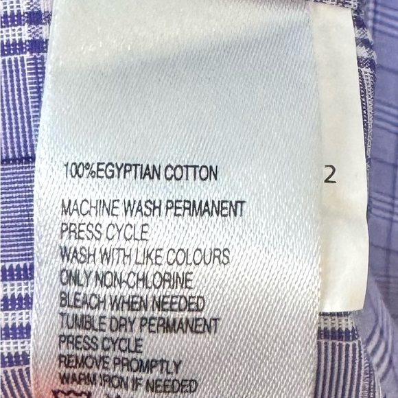 Black Brown 1826 Shirt 18-35 100% Egyptian Cotton Purple/White Plaid Classic Fit - Picture 7 of 11